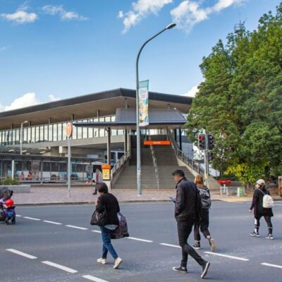 Image of Penrith train station in the CBD, NSW SDA SIL Apartments with Concierge Disability Support by Allara Support Services