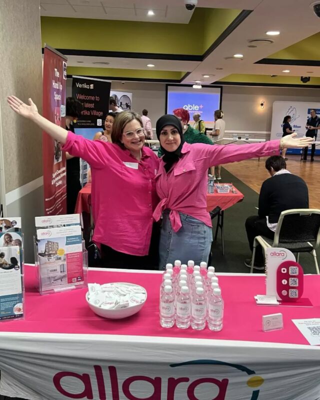 Kelly and Suzie repping Allara pink at a recent @able.plus meet in Wollongong! We're so excited to connect with more like-minded NDIS providers this year. If you're keen to find out where and when we will be at networking events in 2024, send us a DM or get in touch via our website.

#SILliving #Disability #iLoveNDIS #SupportCoordinator #WesternSydney #Wollongong #GlenmorePark #AbleMeet #AbleMeetWollongong #NDISProviders