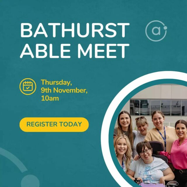 We're so excited to attend the Bathurst Able Meet and connect with other like-minded NDIS providers!

Support coordinators, support workers, people with disabilities, teachers, parents and carers are all welcome.

📍Panthers Bathurst
📆 Thursday, 9th November
🕑 10am

We can’t wait to see you there! 😊