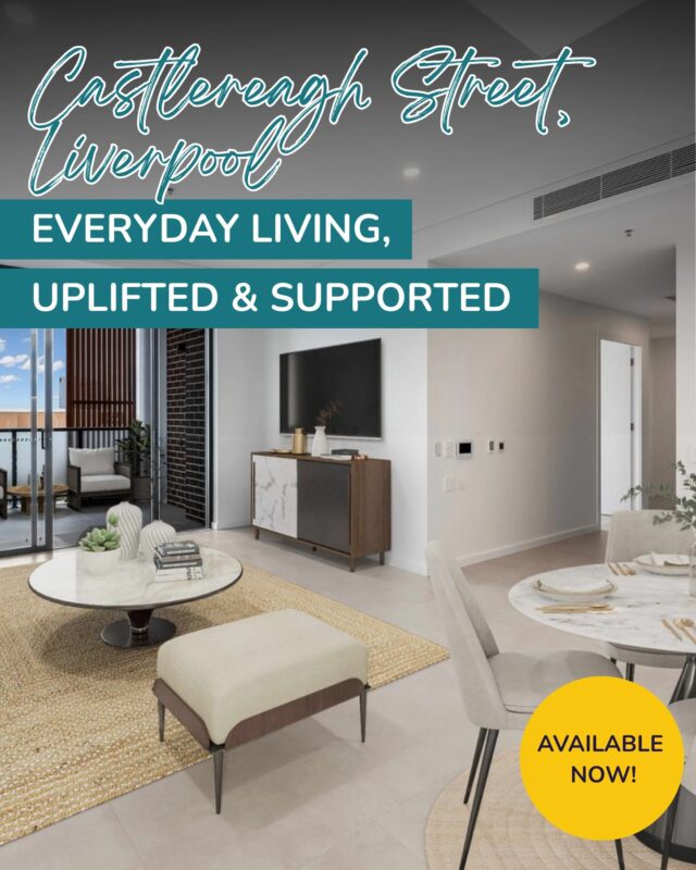 Live life your way, with the right support around you.

Now available at Castlereagh Street, Liverpool:

✔ Architecturally designed, purpose-built SDA apartments
✔ Only 4 residences per floor for privacy, calm, and a strong sense of community
✔ High Physical Support living focused on comfort, accessibility, and independence
✔ Large private balconies filled with natural light and openness
✔ Two communal outdoor areas, including a rooftop space and ground-floor courtyard
✔ Fully accessible pathways throughout the building and surrounding neighbourhood
✔ Assistive technology included for safety, reliability, and ease of connection
✔ Dedicated onsite support (OSS) team who truly put participants first, specialising in high and complex care

All in the heart of Liverpool, just moments from Westfield, green spaces, and everyday convenience.

Discover a better way to live. Arrange a tour today.

#SDAHousing #HighPhysicalSupport #SupportedLiving #AccessibilityMatters#OSS#AllaraSupportServices
