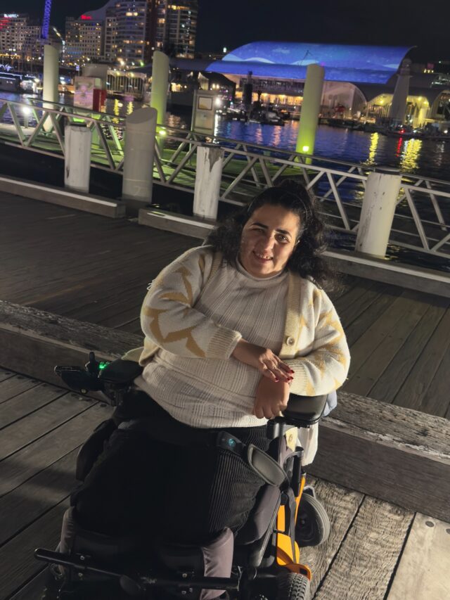 Georgina lit up just like Vivid! ✨ She had the best time exploring the lights and magic of the night with her amazing support workers by her side.