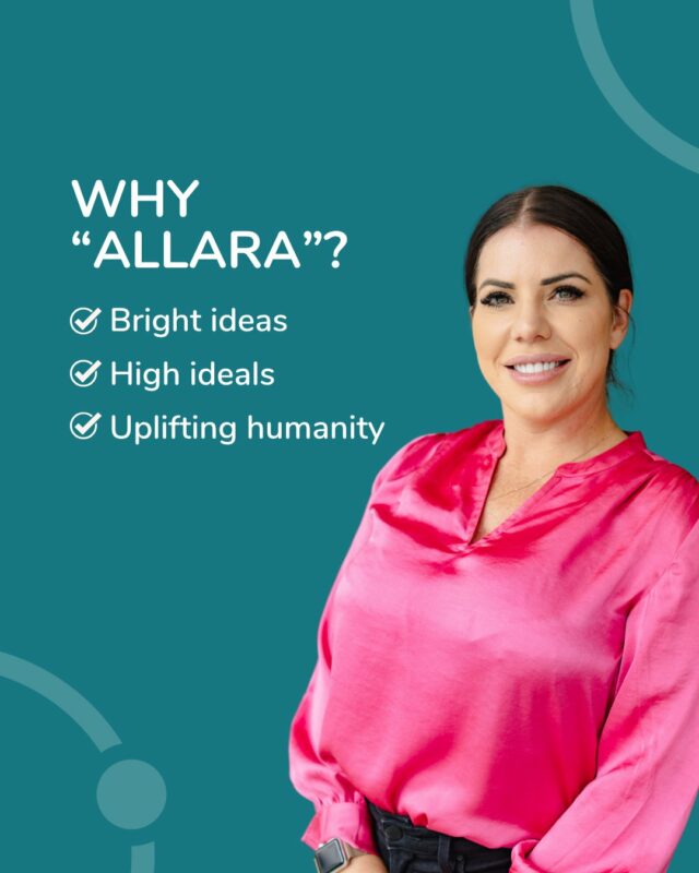 The name “Allara” was carefully chosen by our Founder and CEO, Rachel Carey.
It means someone with bright ideas, high ideals, and a drive to uplift humanity — the perfect fit for a support team built on care, purpose, and people.
More than a name, it’s our North Star. 🌟

#AllaraSupportServices
#DisabilitySupport
#NDIS