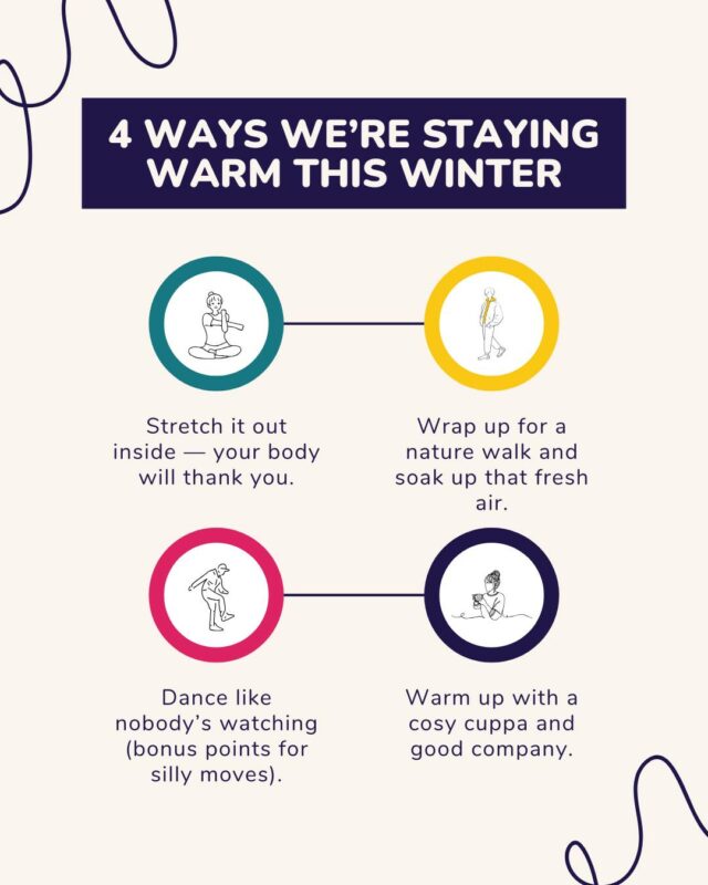 Winter can bring chilly days and shorter hours of sunshine, but that doesn’t mean we have to slow down or feel cooped up. Staying active and connected to what makes us happy is the secret to a warmer, brighter season — no matter what your abilities are.

How do you keep warm and active during winter? We’d love to hear your go-to moves and cosy rituals — share them below!

#AllaraSupportServices
#DisabilitySupport
#NDIS