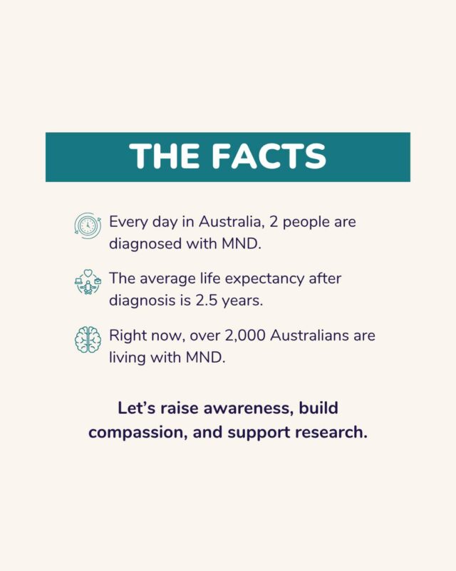 MND isn’t rare — and it isn’t invisible.

This Global MND Awareness Day, we’re sharing facts that matter. Because understanding brings empathy. And empathy brings action.

Today, we stand beside the MND community — with love, with support, and with hope.

💙 Share to raise awareness.